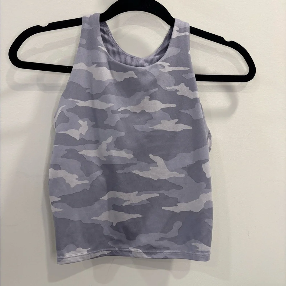 Athleta Gray Camouflage Tank Top